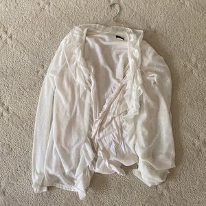 Two ruffle lightweight cardigans